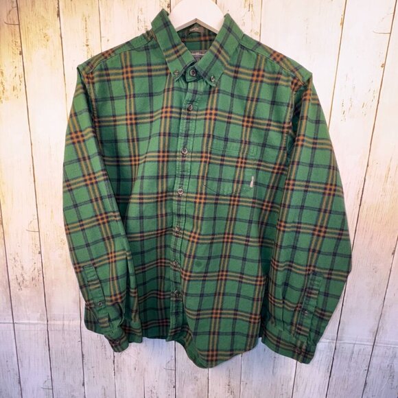 Eddie Bauer Other - Eddie Bauer Classic Fit Flannel Shirt Men's Size Large Green Plaid Long Sleeve